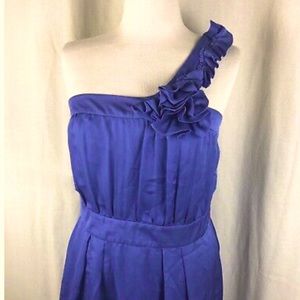 Periwinkle One Shoulder Cocktail Dress